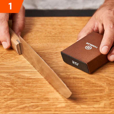ATTACH KNIFE TO MAGNETIC HOLDER